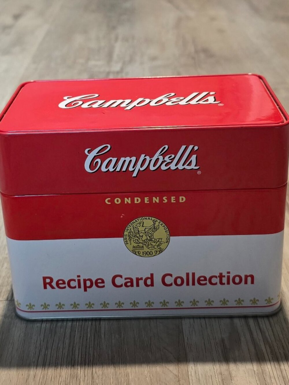 Vintage Campbell’s Condensed Soup Recipe Card Collection Tin Metal Box